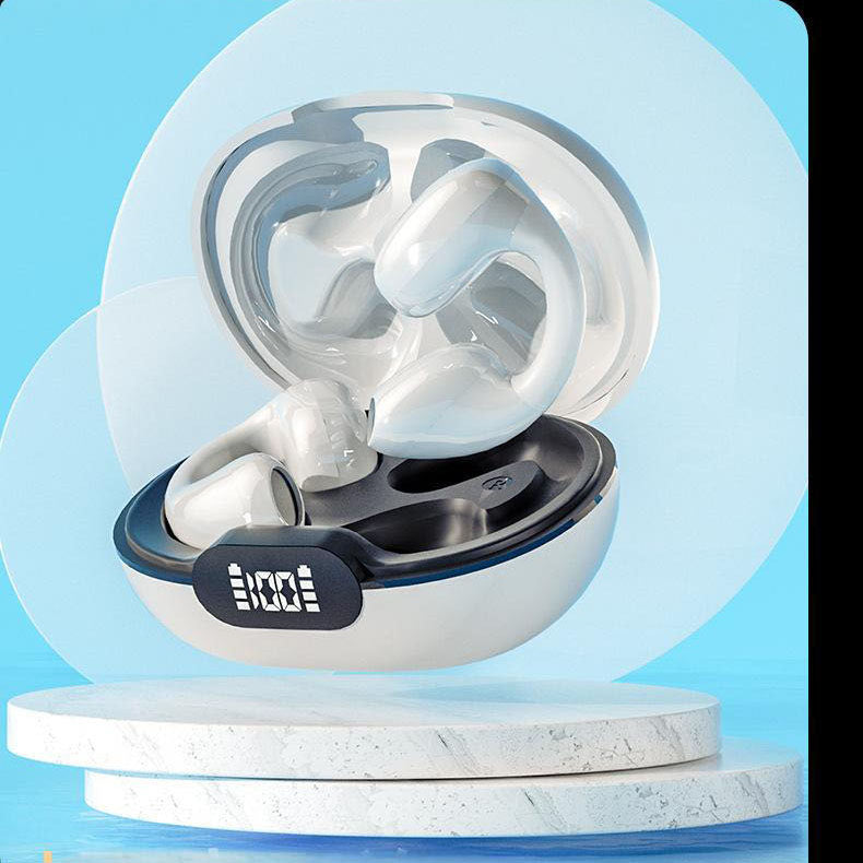 Clip-On Open-Ear Bluetooth 5.3 Earphones for Runners