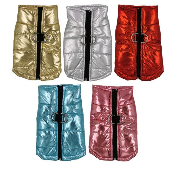 Quilted Winter Coat for Small Dogs, Zip-Up Warm Vest