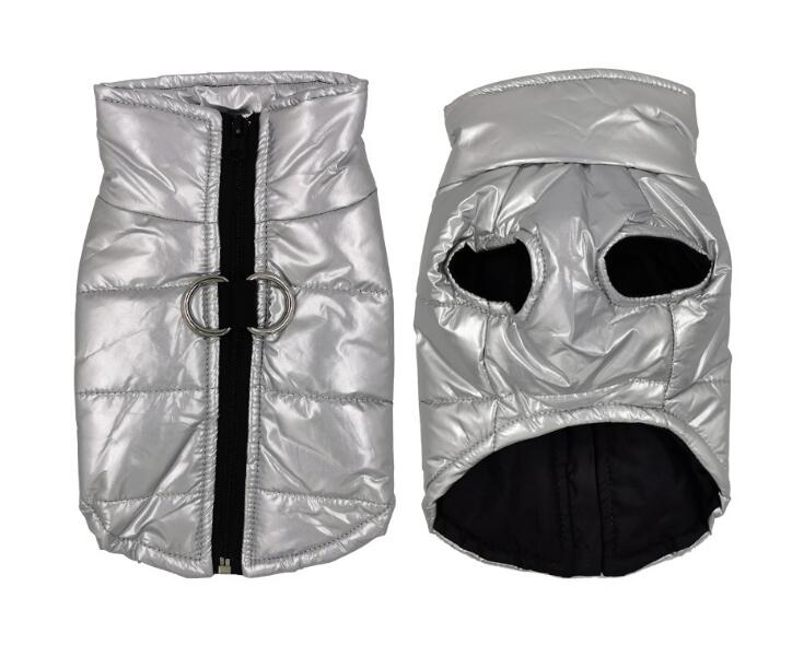 Quilted Winter Coat for Small Dogs, Zip-Up Warm Vest