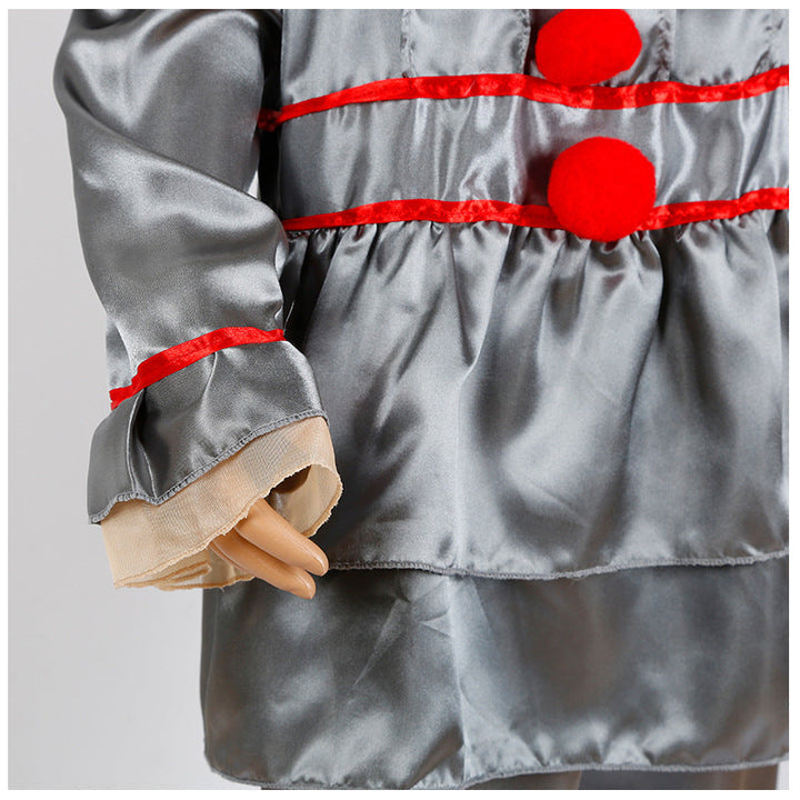 Pennywise Clown Costume With Metallic Carnival Drama