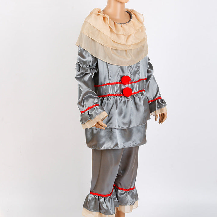 Pennywise Clown Costume With Metallic Carnival Drama