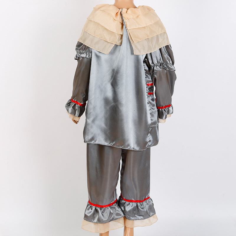 Pennywise Clown Costume With Metallic Carnival Drama