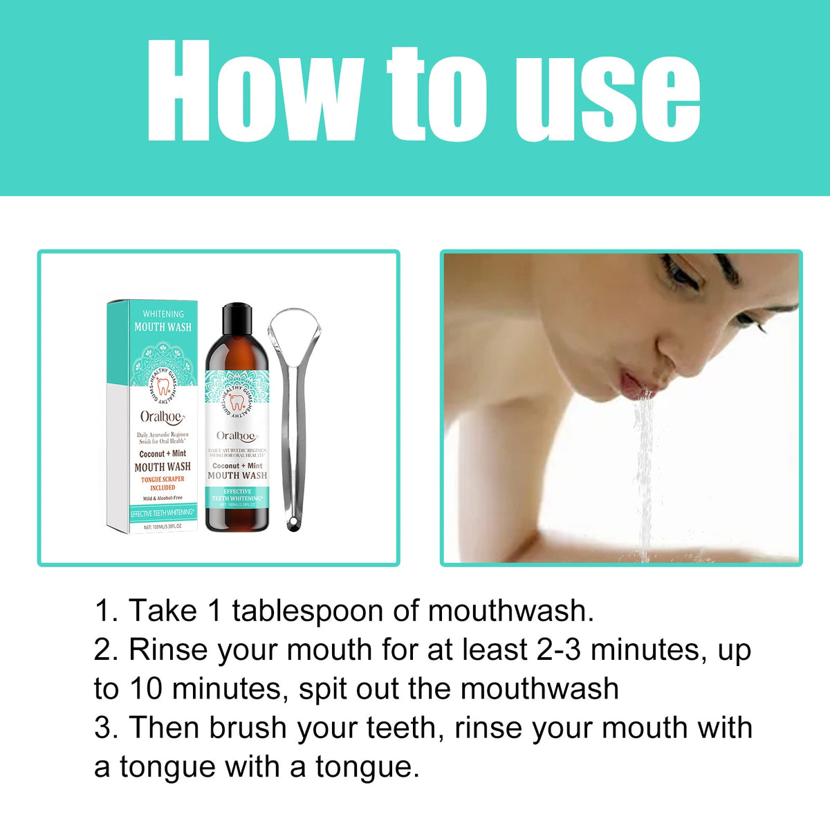 Coconut Mint Mouthwash for Fresher, Whiter Smiles