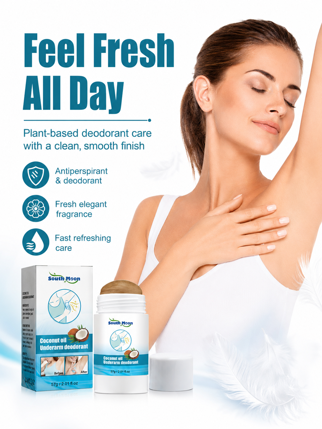 Coconut Oil Underarm Deodorant — Lighten & Freshen All Day