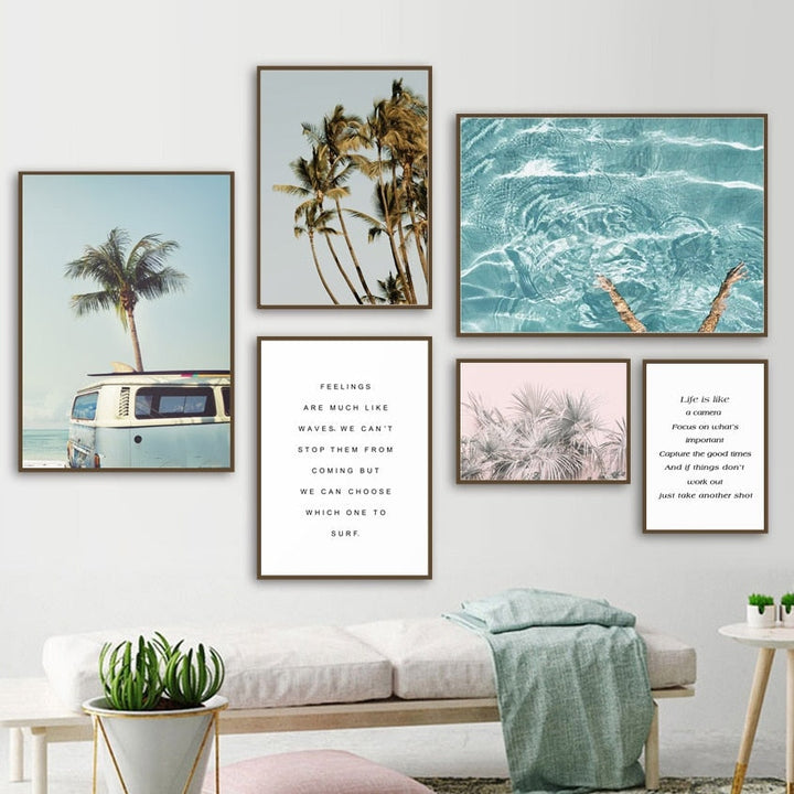 Tropical Coastal Canvas Wall Art for Relaxed Decor