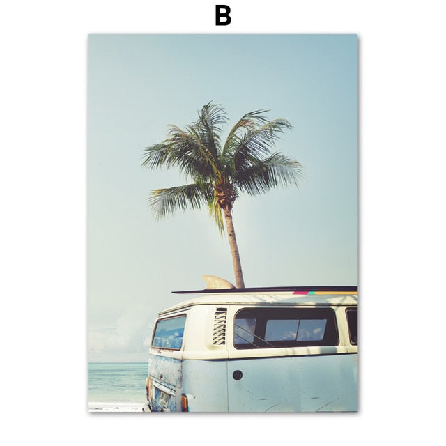 Tropical Coastal Canvas Wall Art for Relaxed Decor