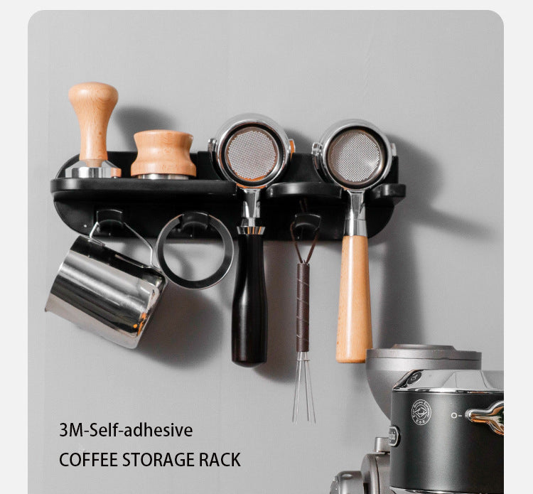 No-Punch Coffee Machine Wall Rack for Portafilter Storage