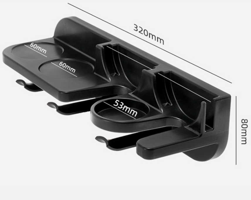No-Punch Coffee Machine Wall Rack for Portafilter Storage