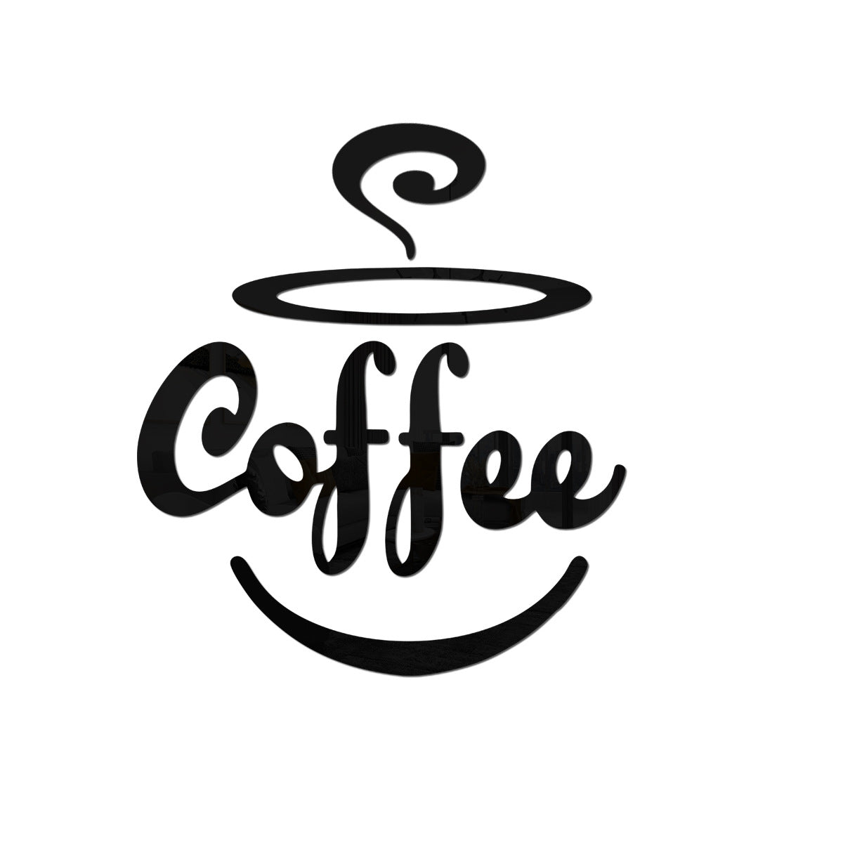 Coffee Mirror Wall Stickers for Café-Style Kitchens
