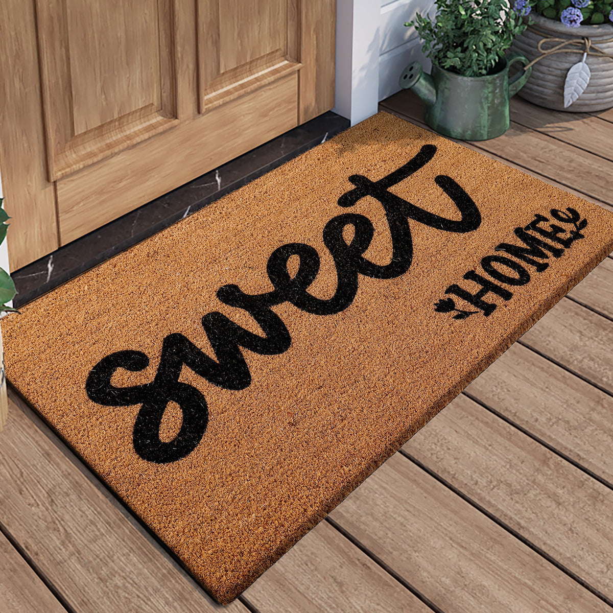 Coir Doormat for Entryway, Durable Dirt-Scraping Mat