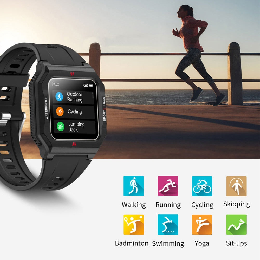 Waterproof Smartwatch with 24H Heart Rate & 14-Day Battery
