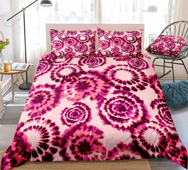 Tie Dye Quilt Cover Set with Matching Pillow Shams