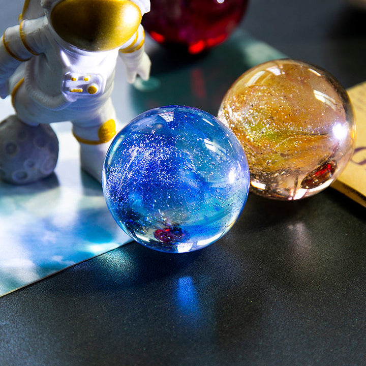 Colorful Glass Orb Lights for Magical Desk Display