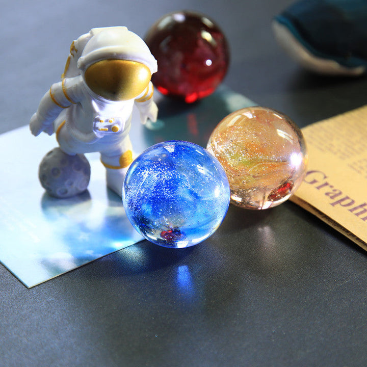 Colorful Glass Orb Lights for Magical Desk Display