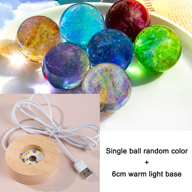 Colorful Glass Orb Lights for Magical Desk Display