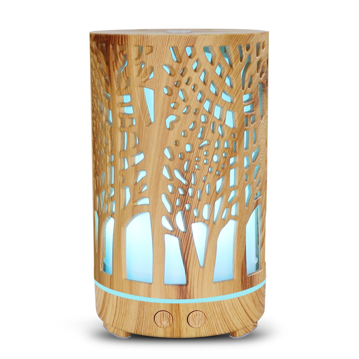 Aromatherapy Diffuser Lamp with Carved Tree Mood Light