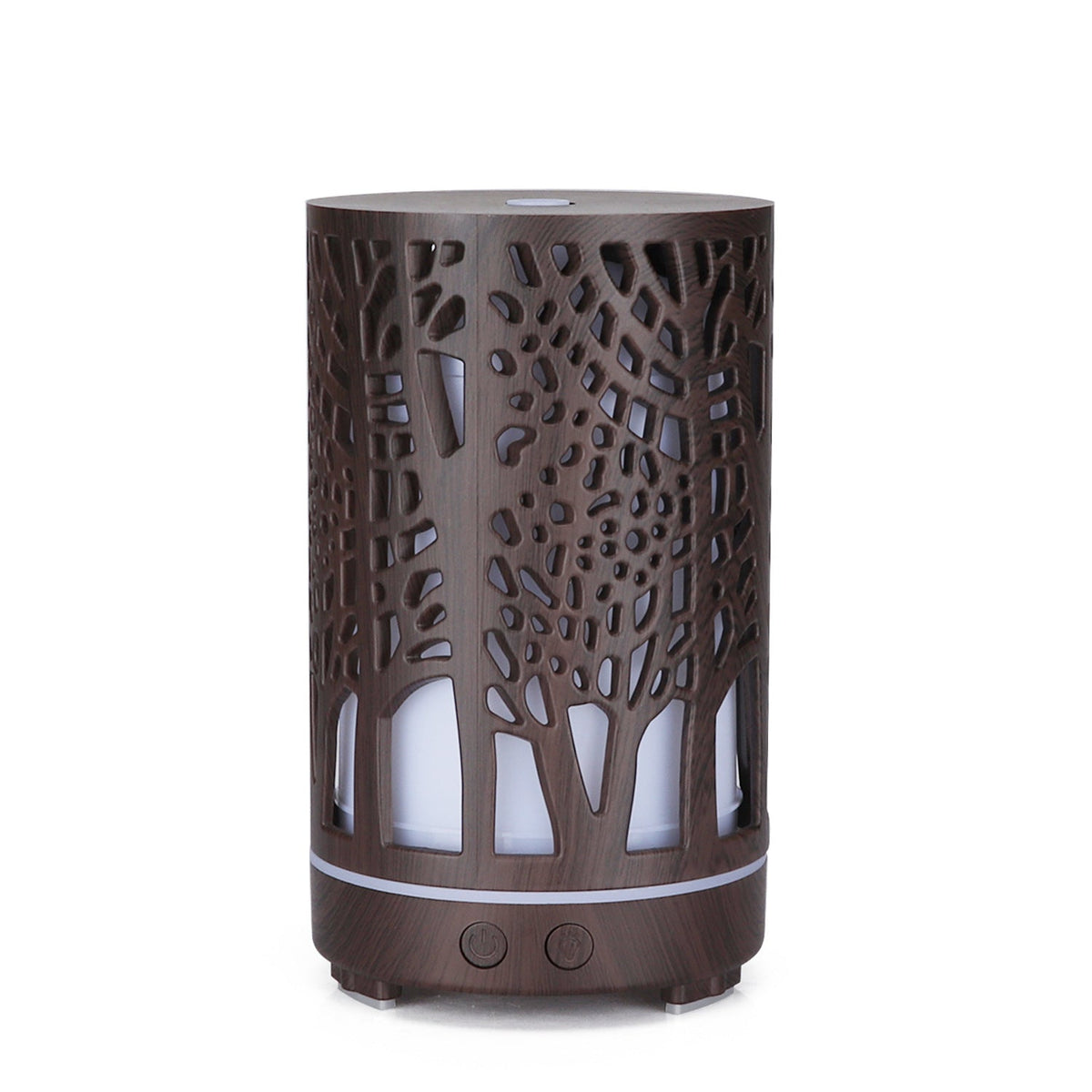 Aromatherapy Diffuser Lamp with Carved Tree Mood Light