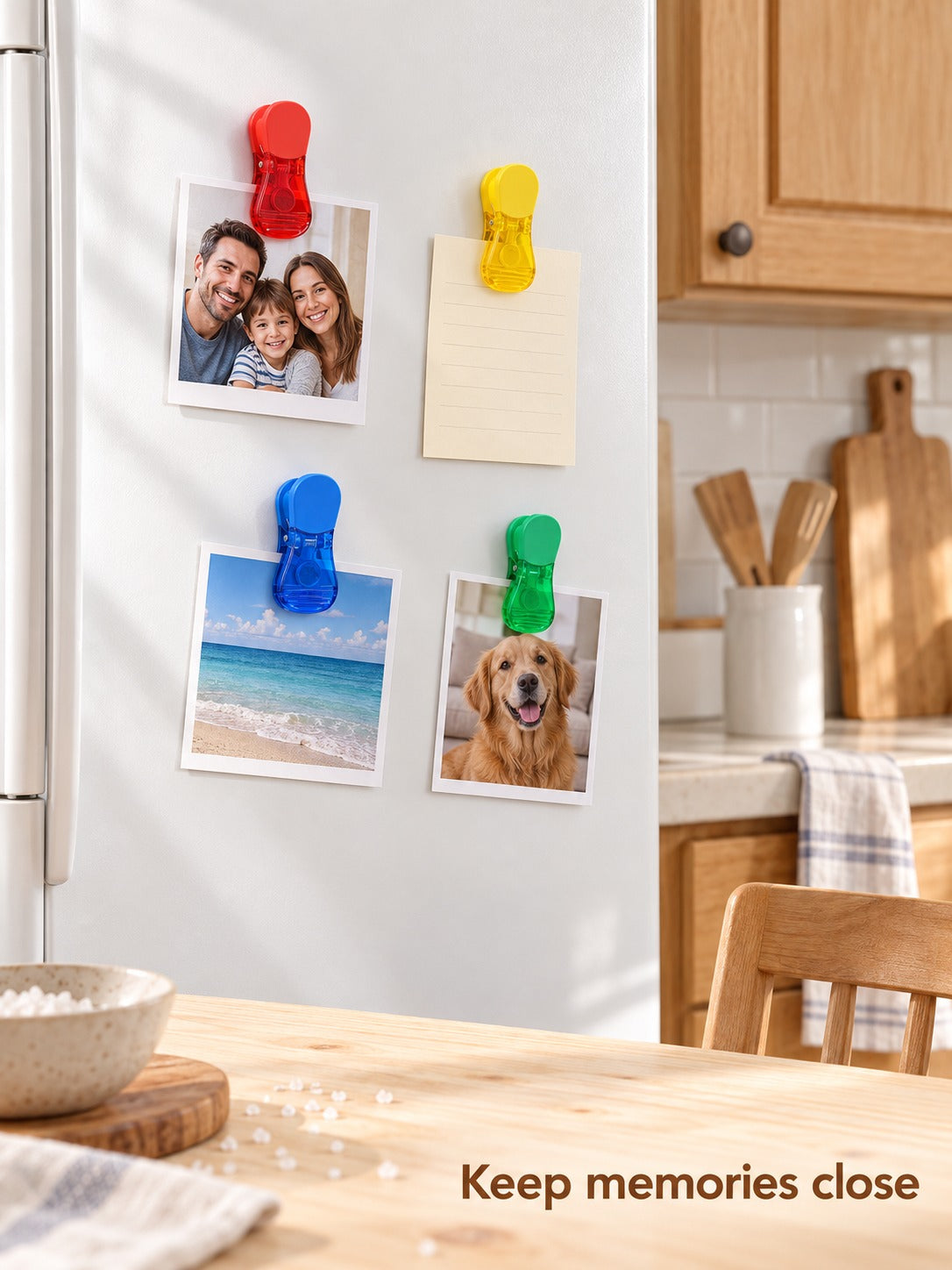 Colorful Magnetic Fridge Clips for Photos and Notes