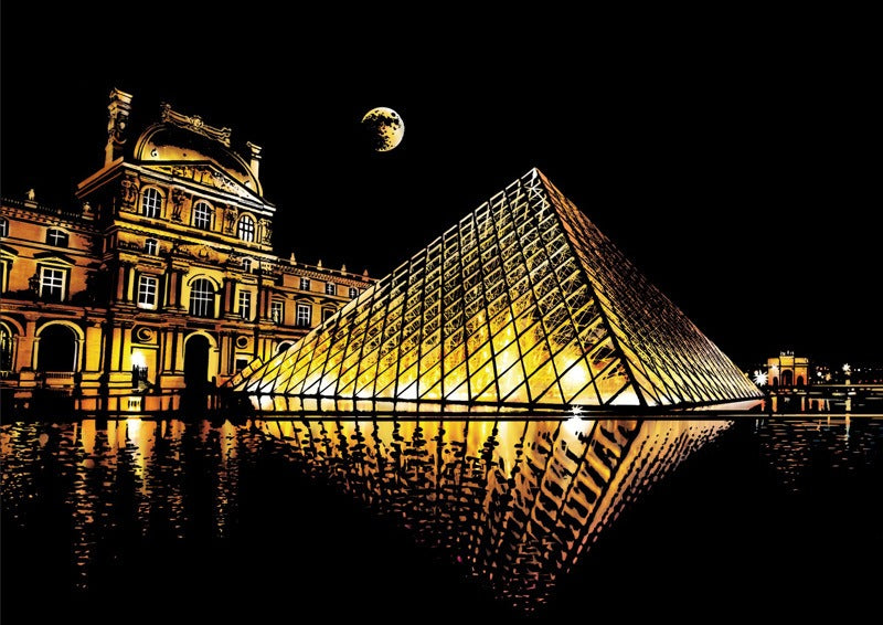 World City Scratch Painting Kit: Colorful Night Art