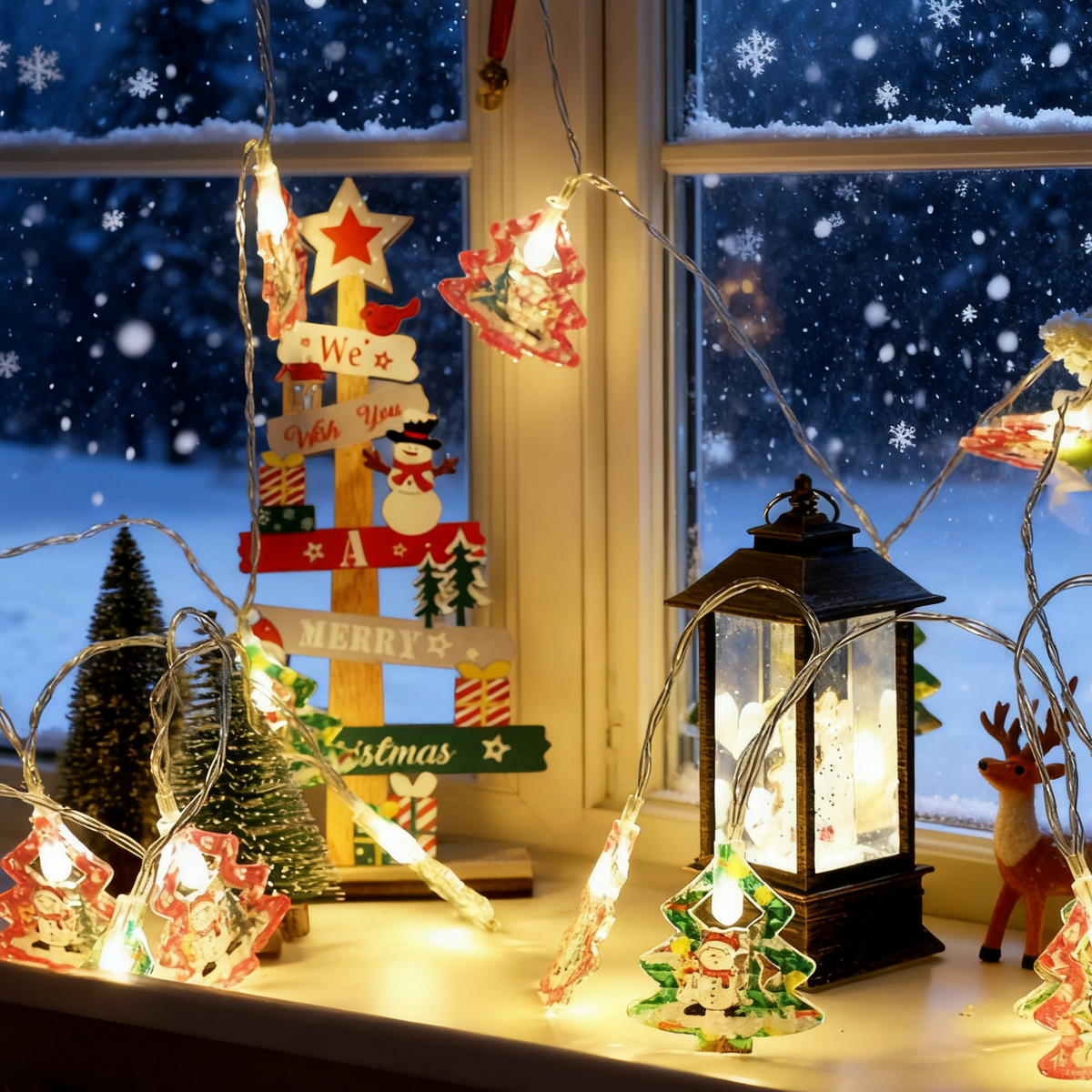 Christmas Tree LED String Lights with Warm White Glow