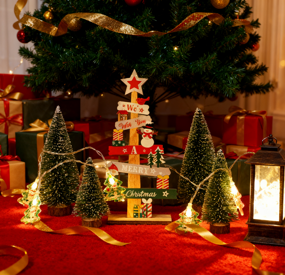 Christmas Tree LED String Lights with Warm White Glow