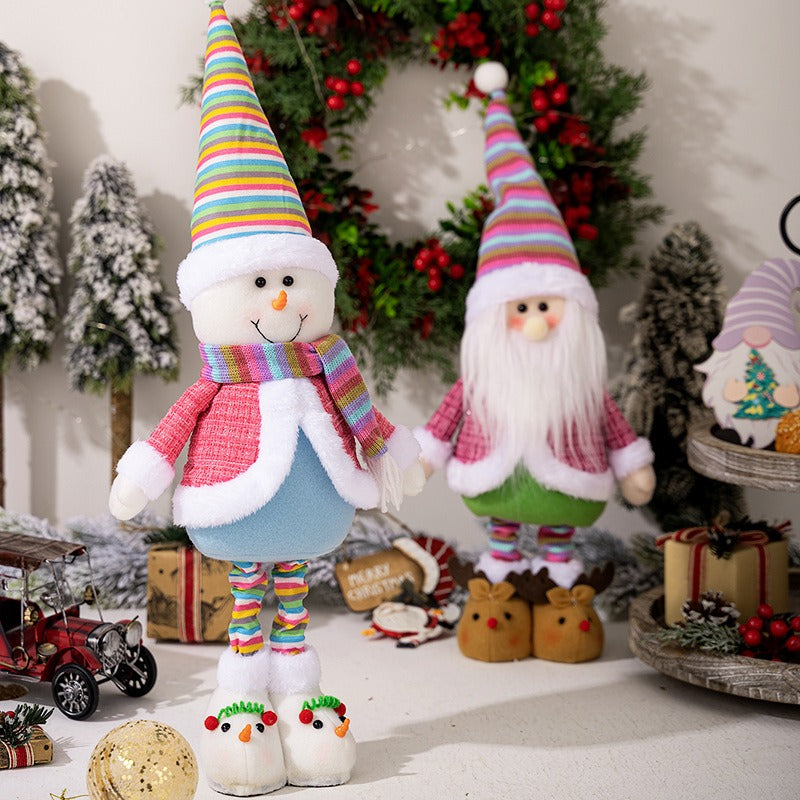 Rainbow Christmas Figurines Set for Colorful Displays