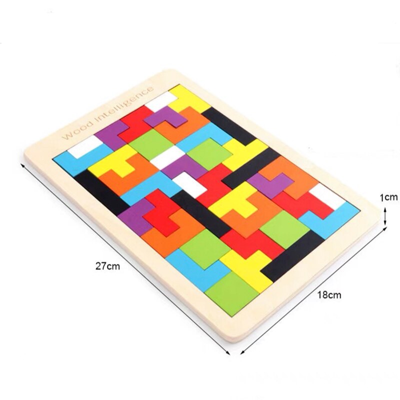 Wooden Tangram Puzzle Toy for Screen-Free Learning