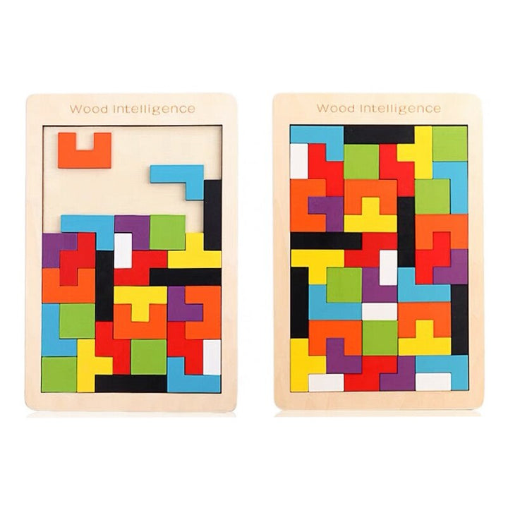 Wooden Tangram Puzzle Toy for Screen-Free Learning