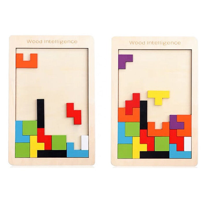 Wooden Tangram Puzzle Toy for Screen-Free Learning