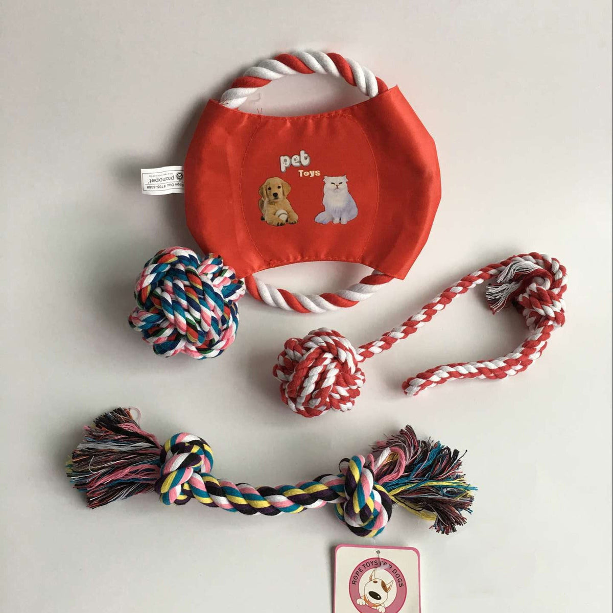 Dog Toy Set for Chewing, Tugging & Daily Dental Play