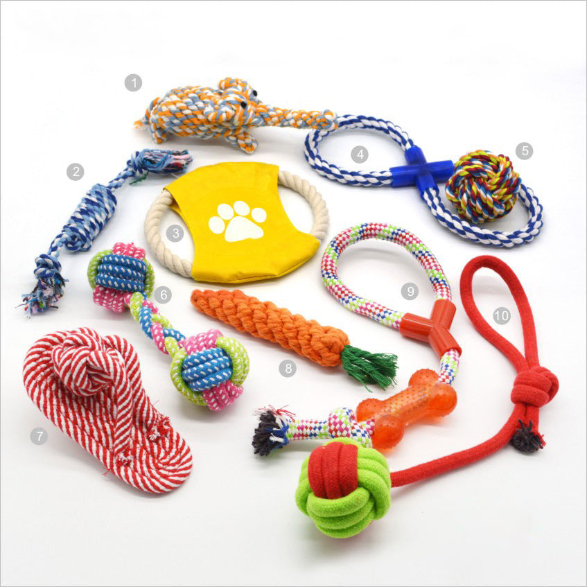 Dog Toy Set for Chewing, Tugging & Daily Dental Play