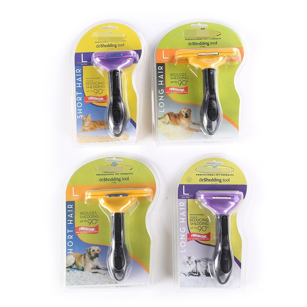 Stainless Steel Pet Deshedding Brush for Cats & Dogs