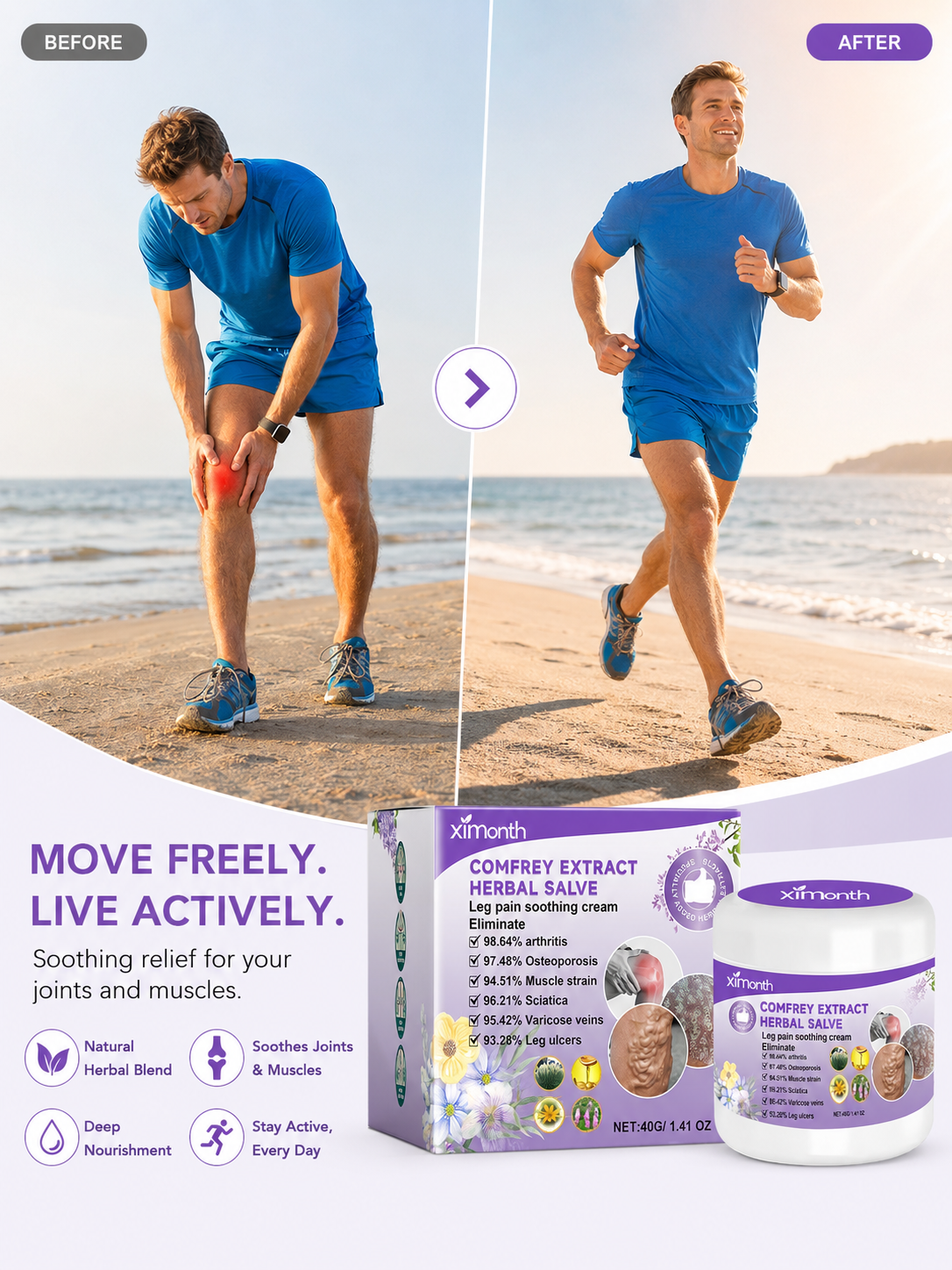 Comfrey Herbal Cream — Soothing Body Care