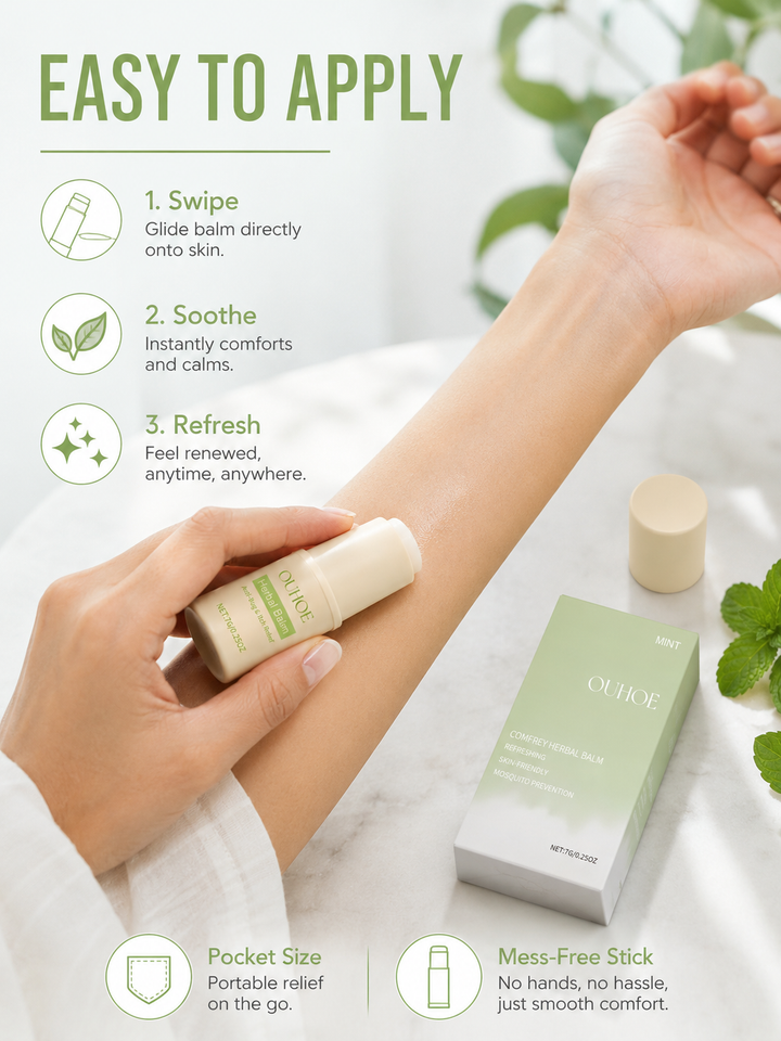 Comfrey Refreshing Balm – Anti-Bug & Itch Relief with Mint
