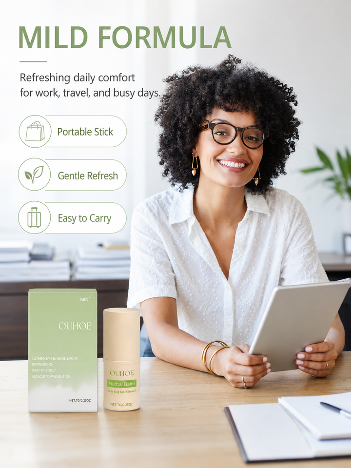 Comfrey Refreshing Balm – Anti-Bug & Itch Relief with Mint