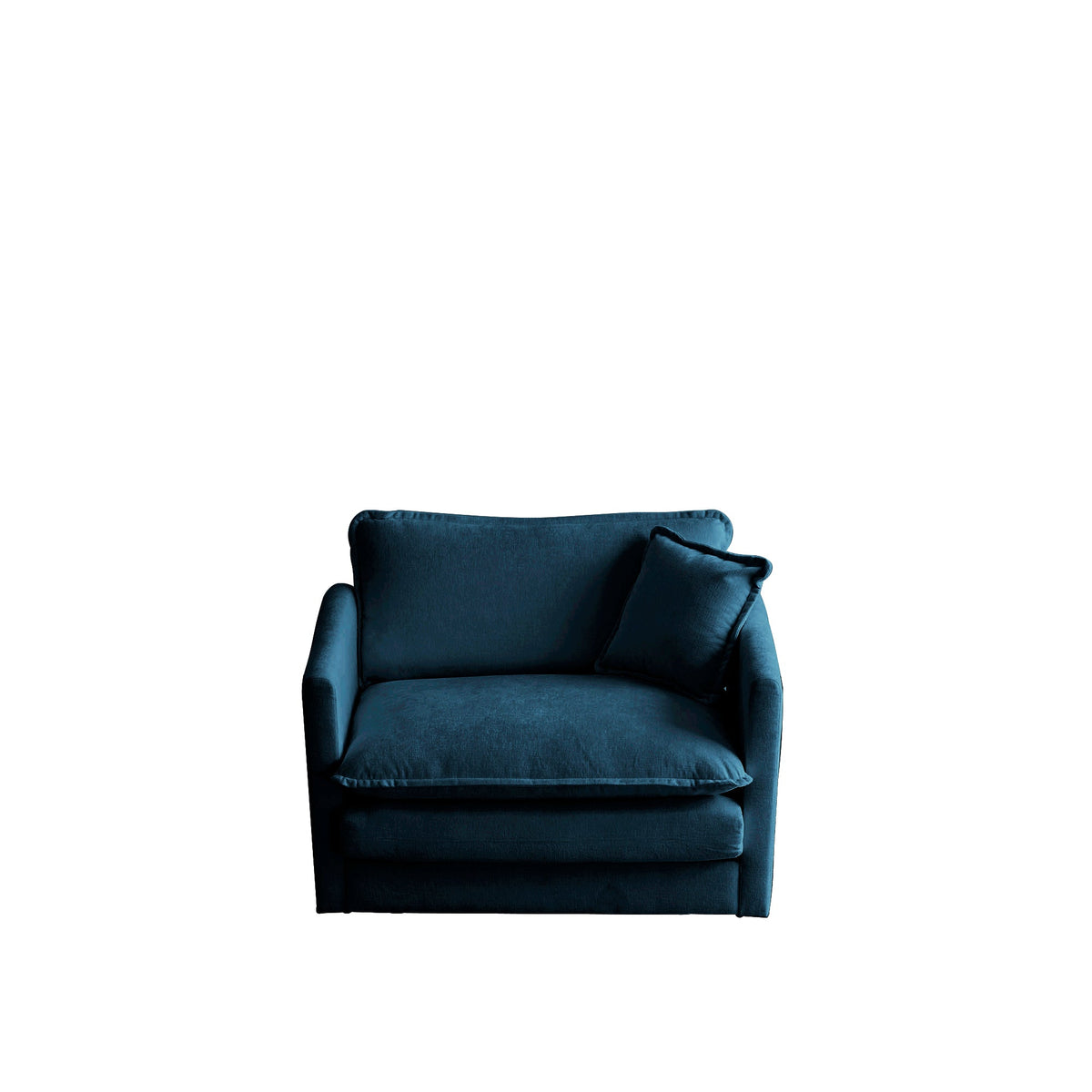 Navy Chenille Reading Armchair for Cozy Living Rooms