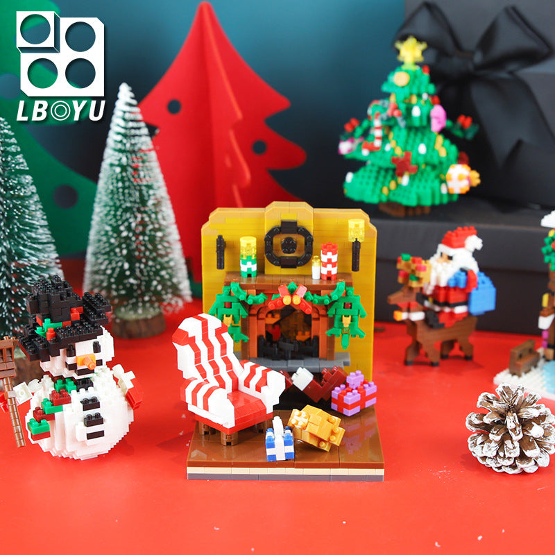 Christmas Building Block Set Detailed Santa Sleigh