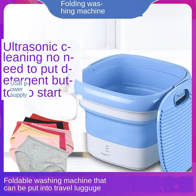 Foldable Mini Washing Machine for Travel Underwear
