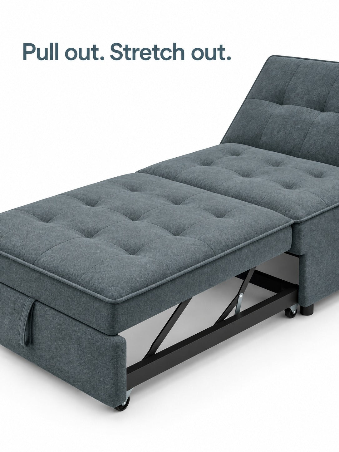 Convertible Sofa Bed with USB Port and Under-Seat Storage