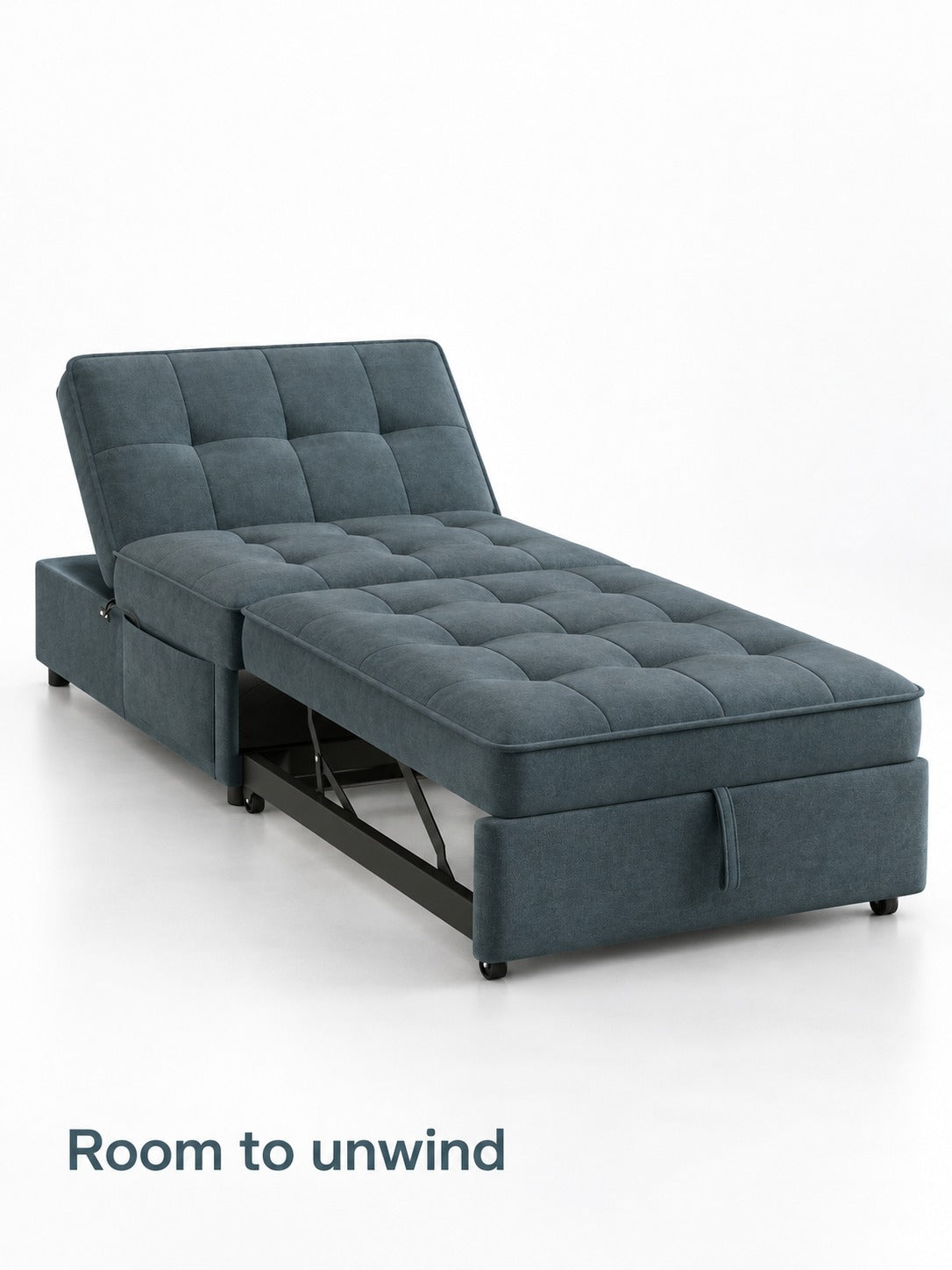 Convertible Sofa Bed with USB Port and Under-Seat Storage