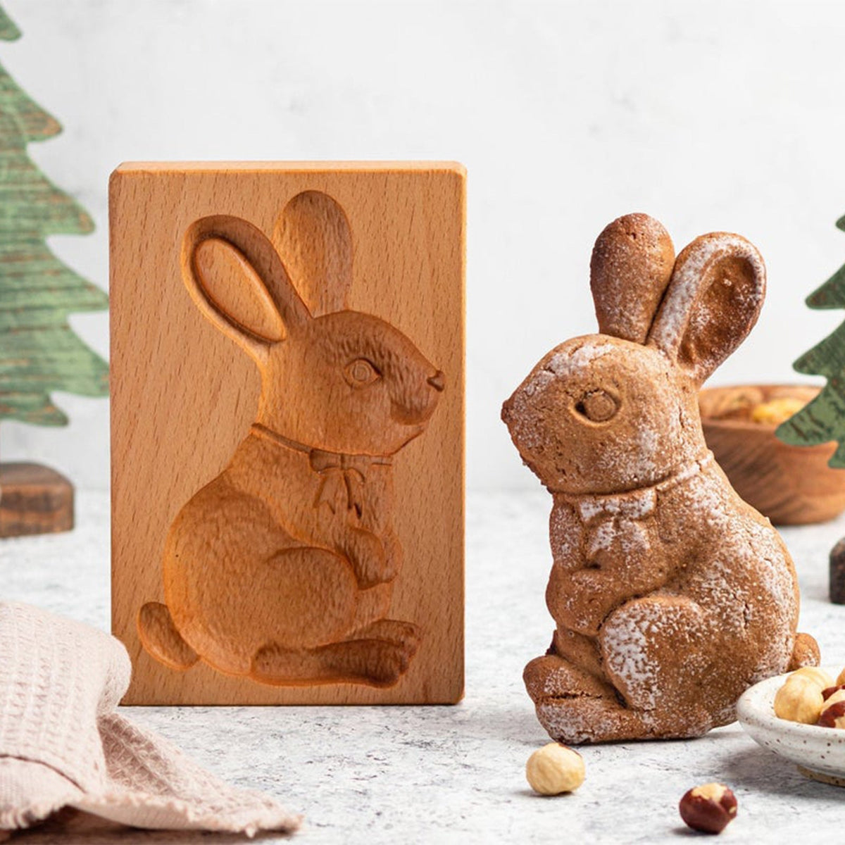 Beech Wood Cookie Mold for Animal Shaped Cookies