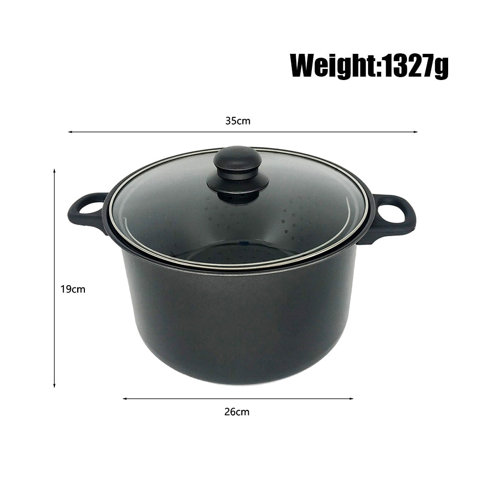 Stockpot with Built-In Strainer for Pasta and Veggies