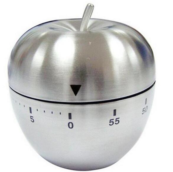 Stainless Steel Egg Kitchen Timer, 60-Minute Mechanical