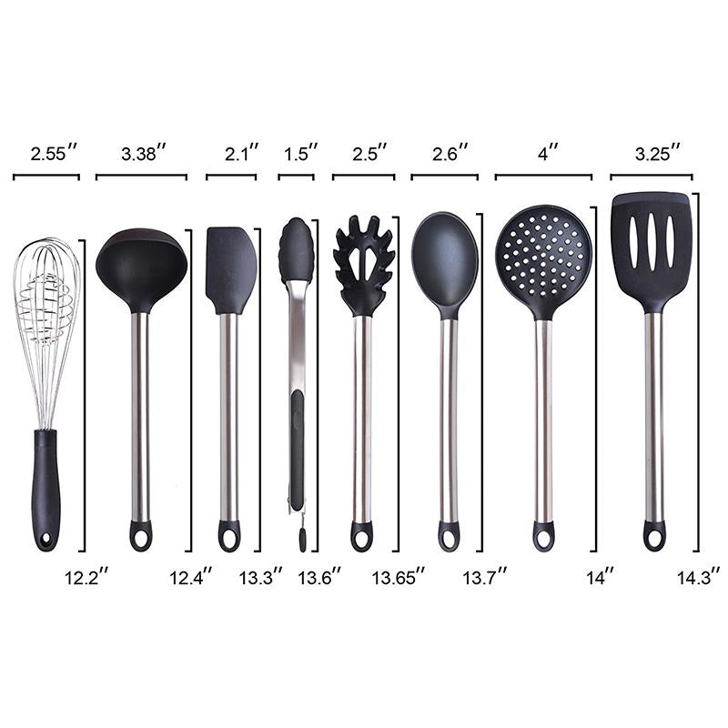 Silicone Cooking Utensil Set That Spares Non-Stick Pans