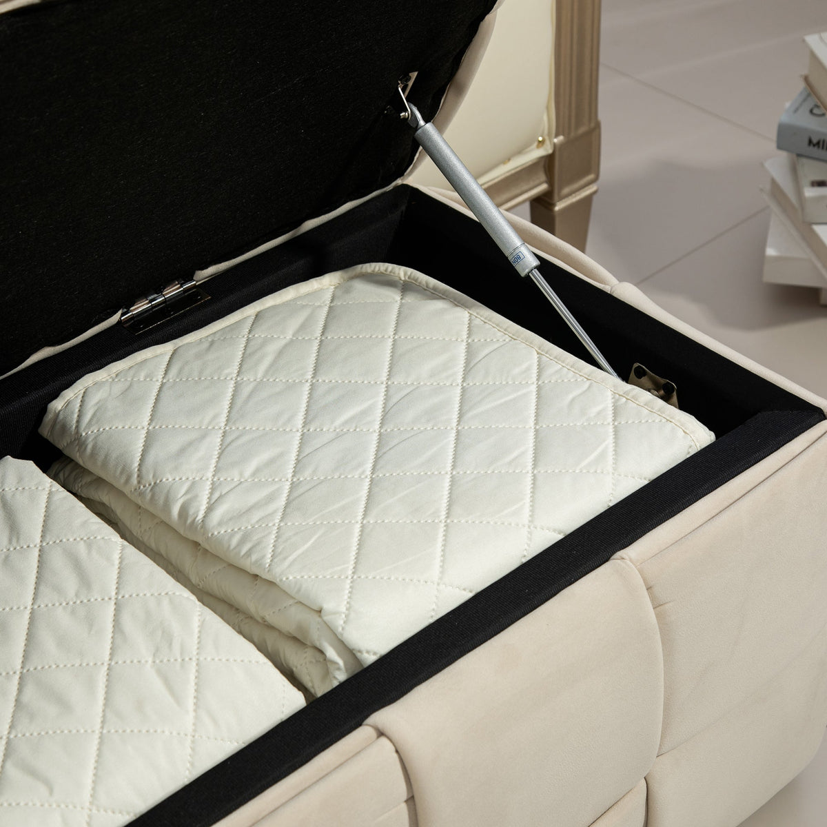 Storage Ottoman Bench: Hidden Bedding Storage and Seating