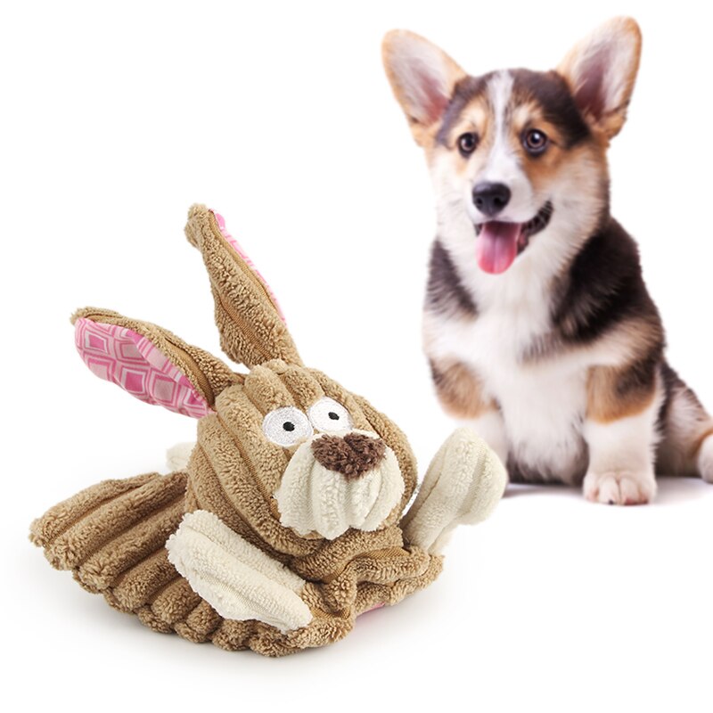 Corduroy Squeak Toy for Small Dogs and Puppies, Plush