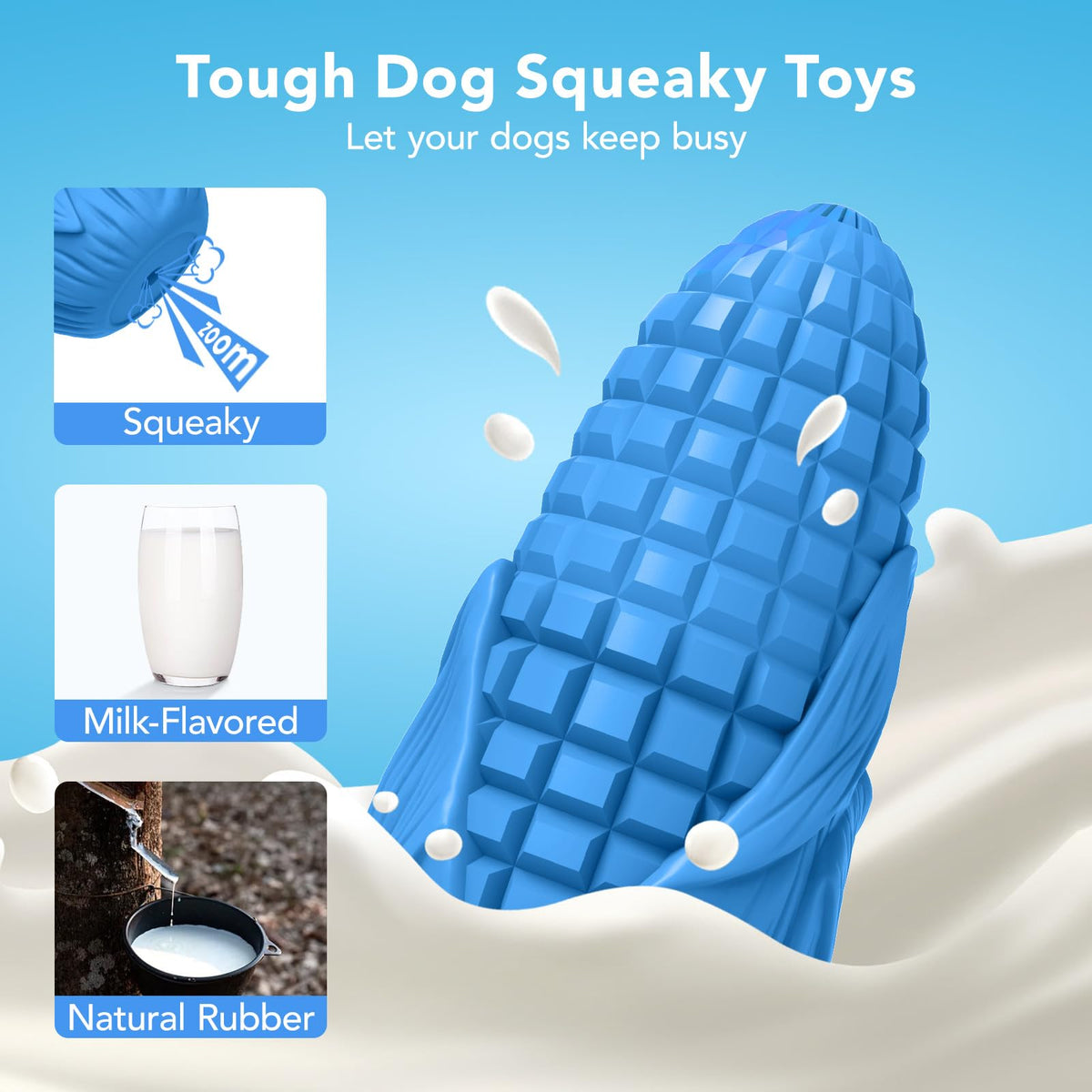 Dog Dental Chew Toy With Treat-Filled Interactive Fun