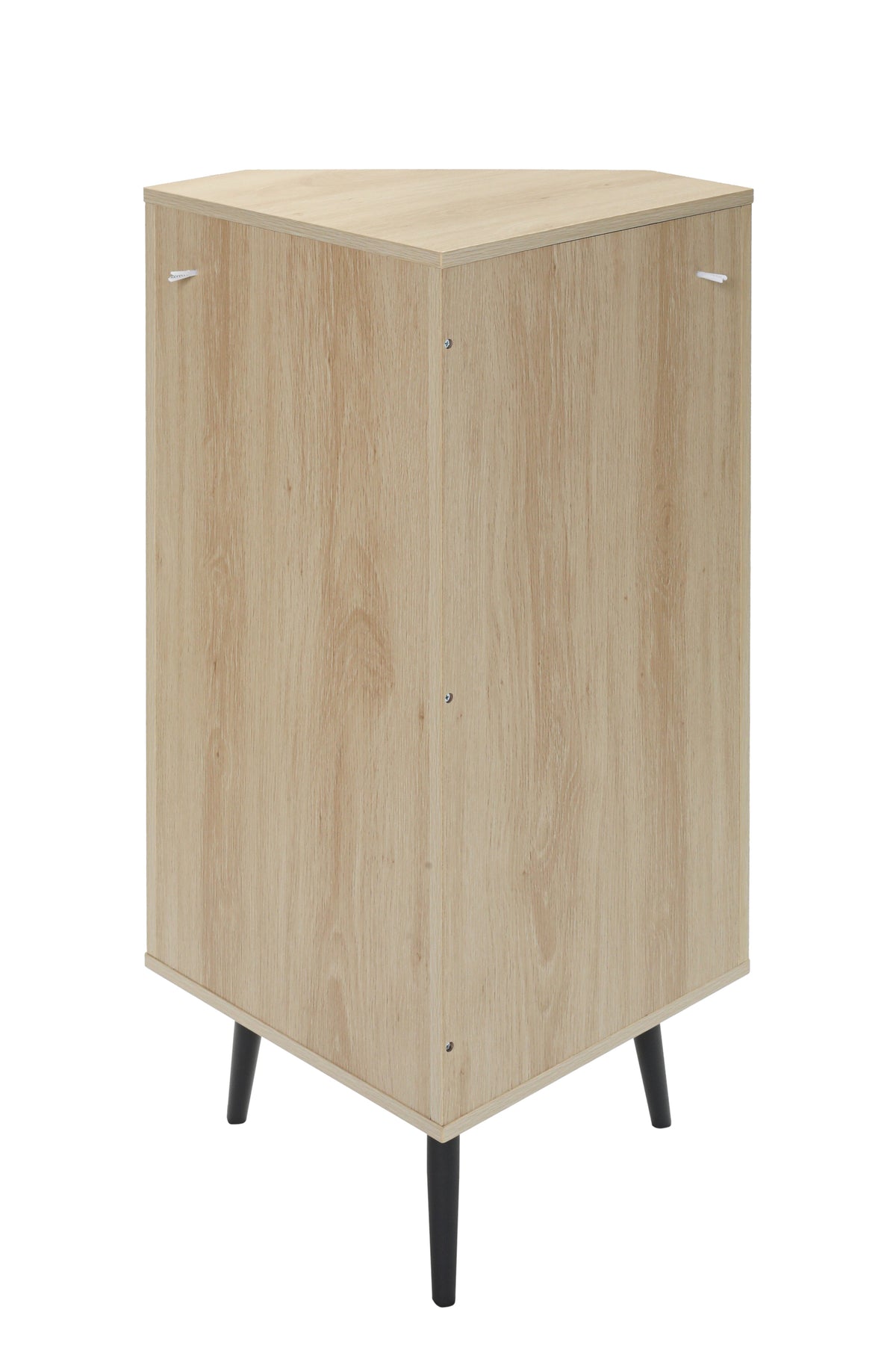 Corner Cabinet with Rattan-Style Door for Small Spaces