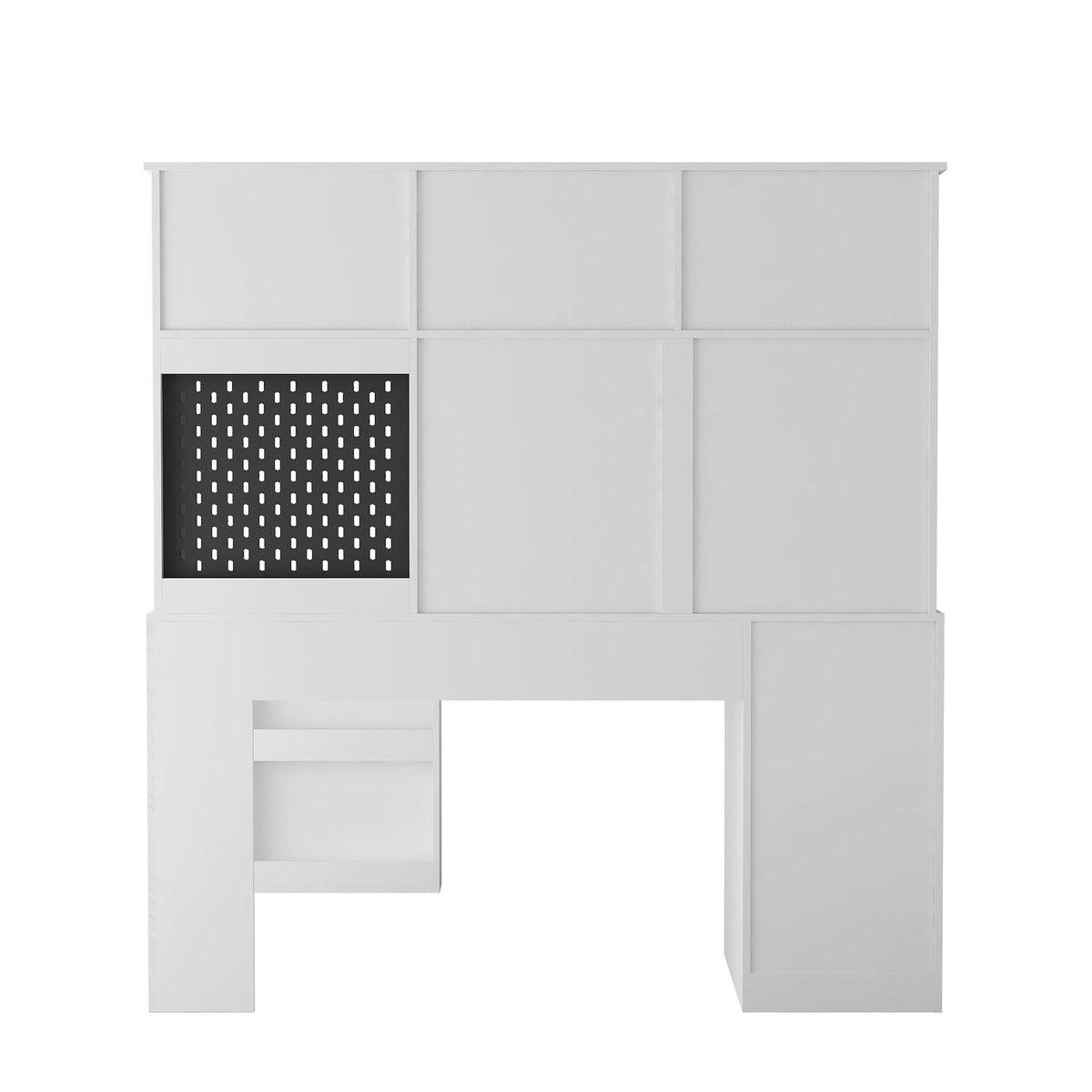 Corner Gaming Desk with Hutch, Drawers and Built-in Outlet
