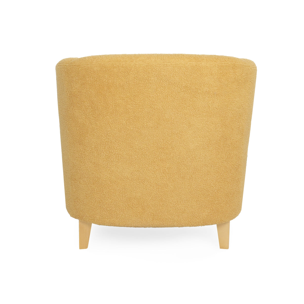 Mustard Boucle Tub Chair for Living Room Reading Nooks
